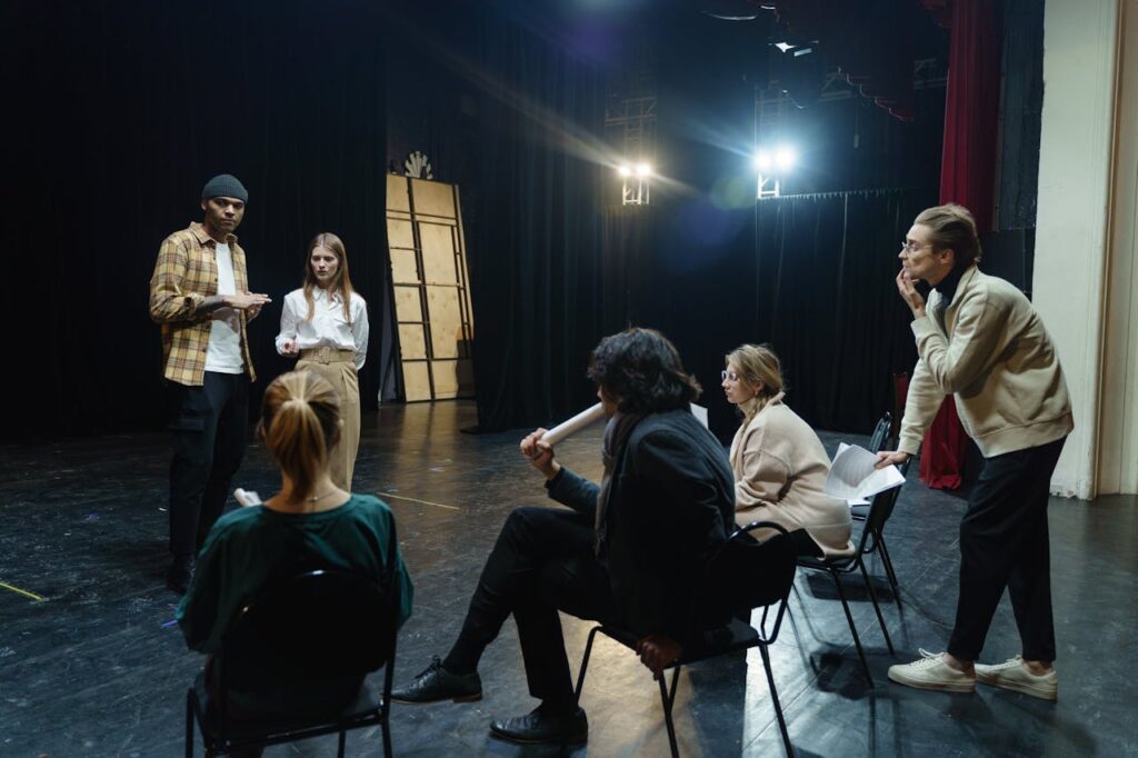Theater Gruppe Besprechung Wie viel Strom verbraucht ein Theater