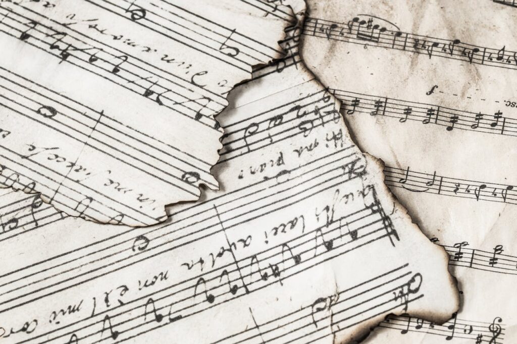 Alte Musiknoten Johann Sebastian Bach – Steckbrief